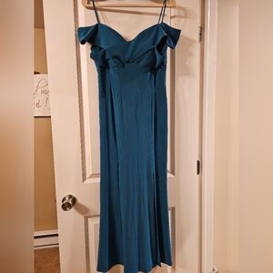 Ooh la la-..Elegant Blueish Green Women's Dress💙
